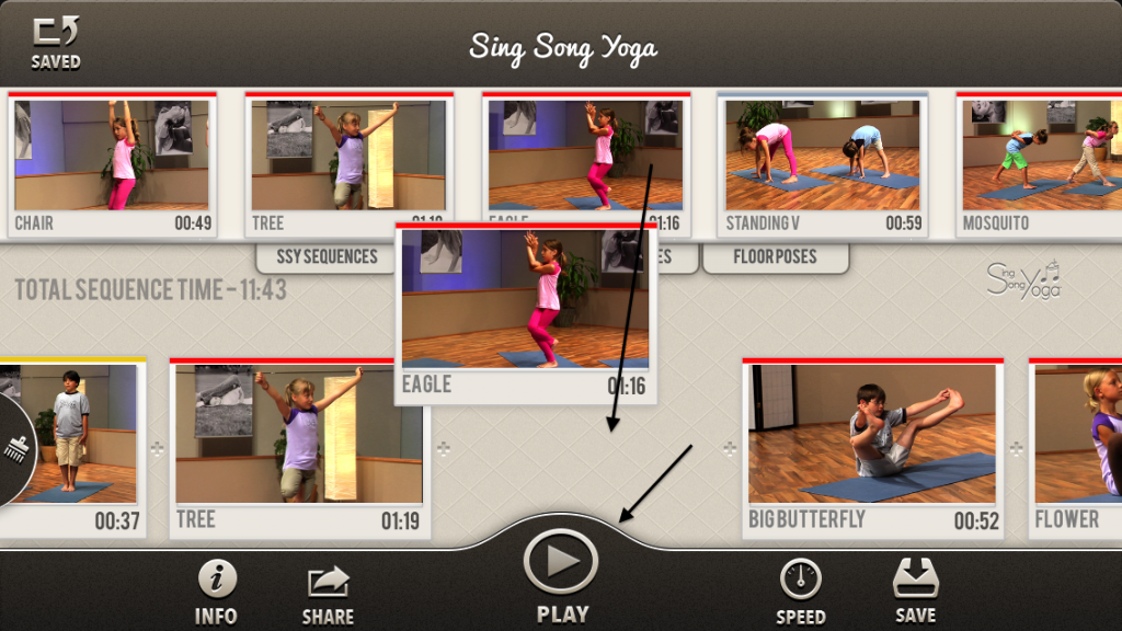balancing sequence Sing Song Yoga App